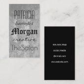 Gemengde lettertypen / gegolfde structuur visitekaartje (Voorkant / Achterkant)