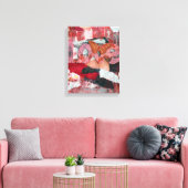 Gemengde Media Art Red Love Butterfly Canvas Afdruk (Insitu (Woonkamer))