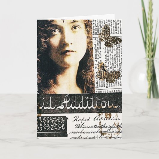 Gemengde Media Collage met  dame, Bedankt (Voorkant)