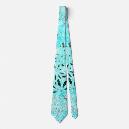 Gemengde Media Daisy Art Stropdas (Voorkant)