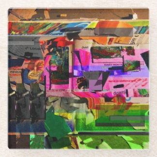 Gemengde Media Graphics kunst Glazen Onderzetter