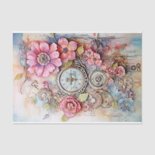 Gemengde Media in leuke Vibrant Pinks Tissuepapier (Voorkant)