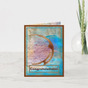 Gemengde Media Koffee Stain Junk Journal-felicitat Kaart