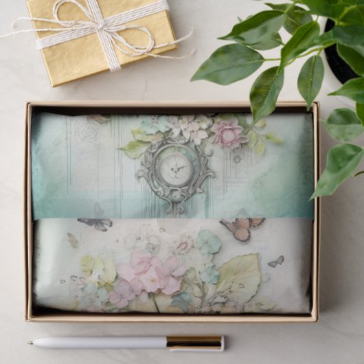 Gemengde media met vlinders tissuepapier (Geschenk)