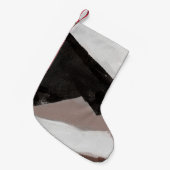 Gemengde media schilderen, minimalistisch abstract kleine kerstsok (Voorkant (Hangend))