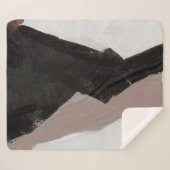 Gemengde media schilderen, minimalistisch abstract sherpa deken (Voorkant (horizontaal))