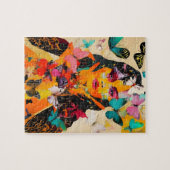 Gemengde media voor vrouwen en vlinders legpuzzel (Horizontaal)