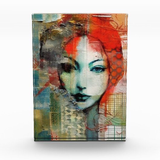 Gemengde Media Vrouw Collage Fotoblokken (Voorkant)