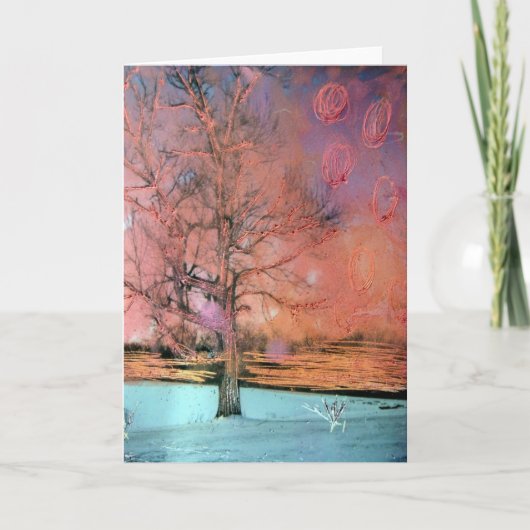 Gemengde Media Winter Boom Kaart (Voorkant)