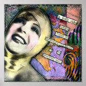 Gemengde mediacollage op canvas poster (Voorkant)