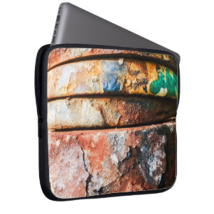 gemengde metaalrace om taart laptop sleeve