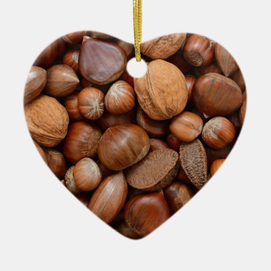 Gemengde noten keramisch ornament (Voorkant)