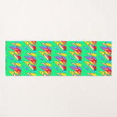 Gemengde ontwerp groene en rode yogamat (Voorkant (horizontaal))