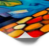 Gemengde Pansies in vaas Perfect Poster (Hoek)