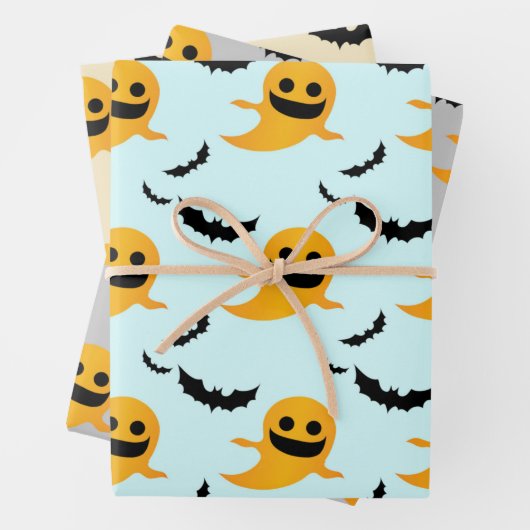 Gemengde Patroon Kleine Boo Ghost Bats Halloween G Inpakpapier Vel (In situ)
