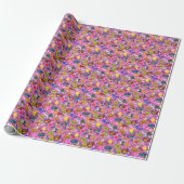 😍 gemengde pickleball roze cadeaupapier (Uitgerold)