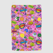 😍 gemengde pickleball roze golfhanddoek (Voorkant)