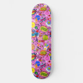 😍 gemengde pickleball roze skateboard (Voorkant)
