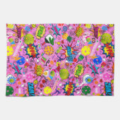 😍 gemengde pickleball roze theedoek (Horizontaal)