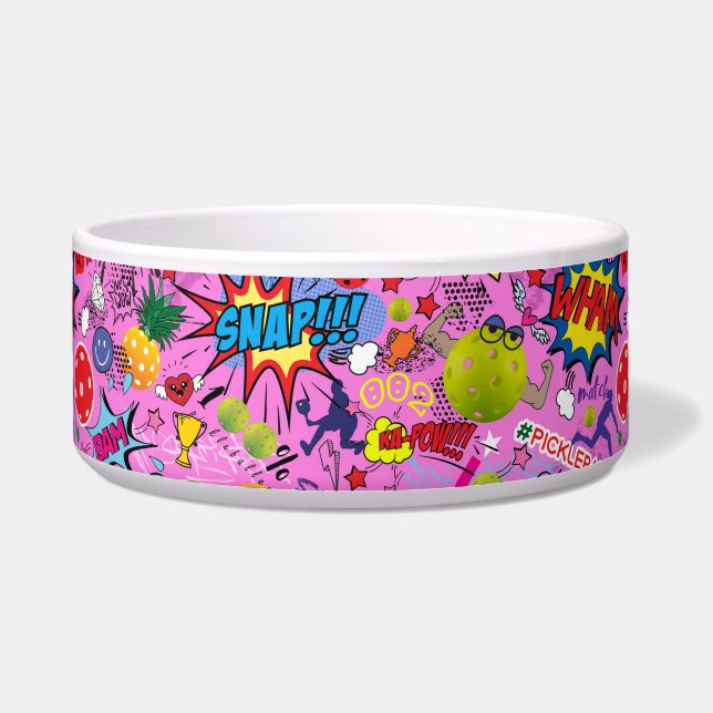 😍 gemengde pickleball roze voerbakje (Voorkant)