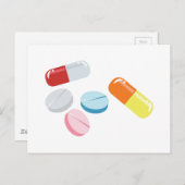 Gemengde pillen briefkaart (Voorkant / Achterkant)
