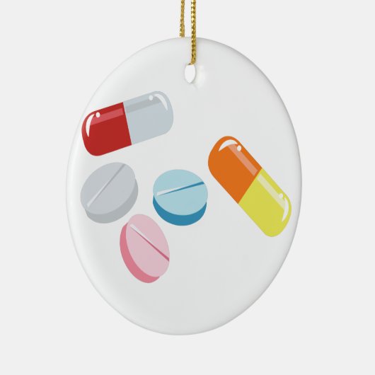 Gemengde pillen keramisch ornament (Rechts)