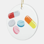 Gemengde pillen keramisch ornament (Links)