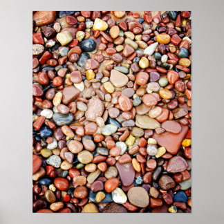 Gemengde Rocks Red Stone Lakeshore Poster Afdrukke