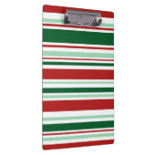 Gemengde rode, groene, witte kerststrepen klembord (Rechts)