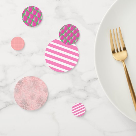 Gemengde roze patronen confetti (Groep)