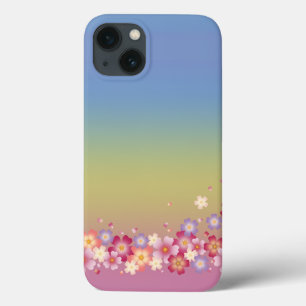 Gemengde Sakura Blossom Kimono Style Rainbow iPhone 13 Hoesje