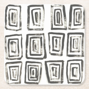 Gemengde signalen IV Vierkante Kartonnen Onderzetter