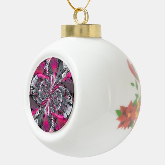 Gemengde Signalen Snowflake Pewter kerstversiering Keramische Bal Ornament (Rechts)