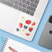 gemengde Stickers van vinylfruit (Laptop met iPhone)