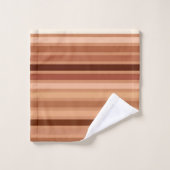Gemengde strips, bruin, tan en crème bad handdoek (Wasdoekje)