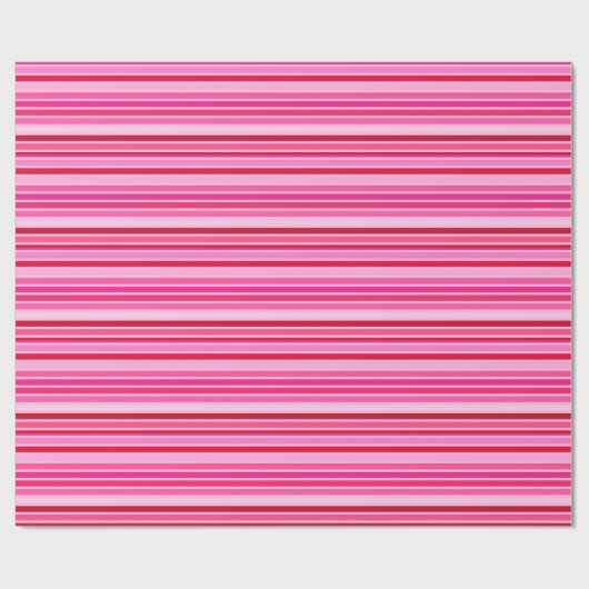 Gemengde strips, Fuchsia, Maroon en Roze Cadeaupapier (Vlak)