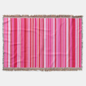 Gemengde strips, Fuchsia, Maroon en Roze Deken (Voorkant)