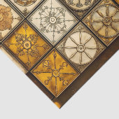  Gemengde Tegels Bruin Brons Goud AA6 Decoupage Tissuepapier (Detail)