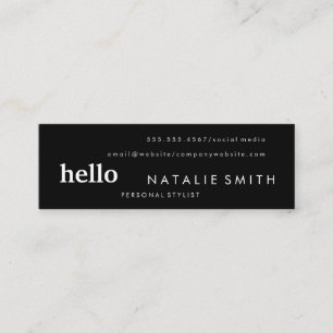 Gemengde tekst mini visitekaartje