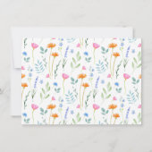 gemengde Waterverf wilde bloemen Bedankkaart (Achterkant)