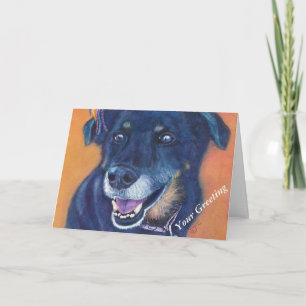 GEMENGDE ZWARTE LAB HOND KAART
