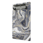 Gemerkt Grijs, Wit en Goud Mini Klembord (Angled2)