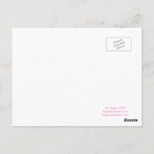 GEMERKT in Fabulous Las Vegas PINK Briefkaart (Achterkant)