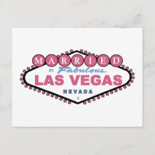 GEMERKT in Fabulous Las Vegas PINK Briefkaart