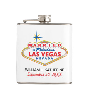 GEMERKT IN LAS VEGAS Flask Bridal Party Gift Heupfles