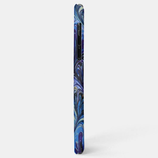 GEMERKT PAPIER, ABSTRACT BLAUWE PATROON, SWIRLS Case-Mate iPhone CASE (Achterkant/links)