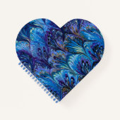 GEMERKT PAPIER, ABSTRACT BLAUWE PATROON, SWIRLS NOTITIEBOEK (Voorkant)