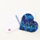 GEMERKT PAPIER, ABSTRACT BLAUWE PATROON, SWIRLS NOTITIEBOEK (Binnen)