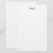 Gemerkte Minimalistische Eenvoudige Moderne Briefpapier (Voorkant / Achterkant)