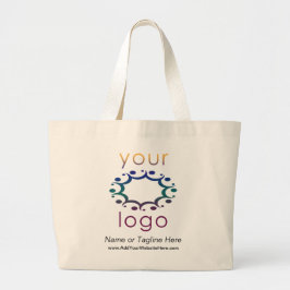 Gemermd met Uw Logo en Gepersonaliseerd Details Grote Tote Bag